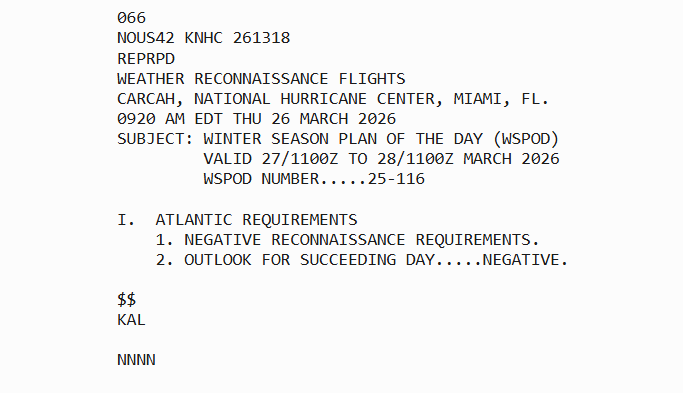 NOAA Flight Plan Image